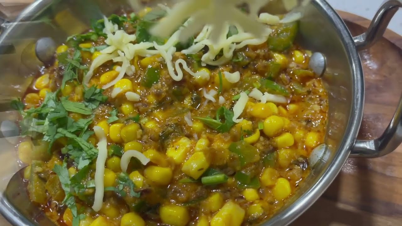 Easy corn capsicum masala (English)