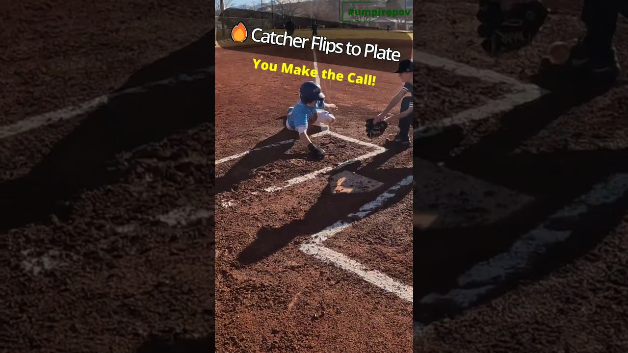 ⚾Close Play at the Plate! Did He Get the Tag? 