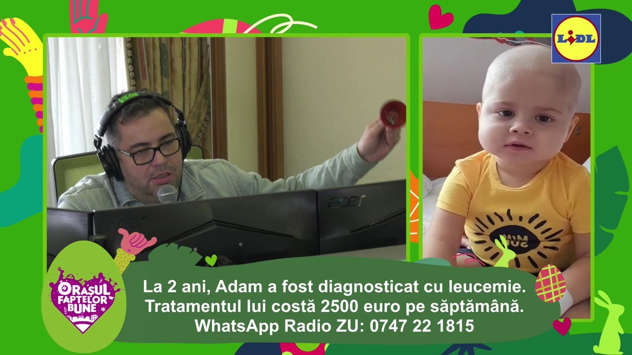 La 2 ani, Adam a fost diagnosticat cu leucemie. Tratamentul lui costă 2500 euro pe săptămână.