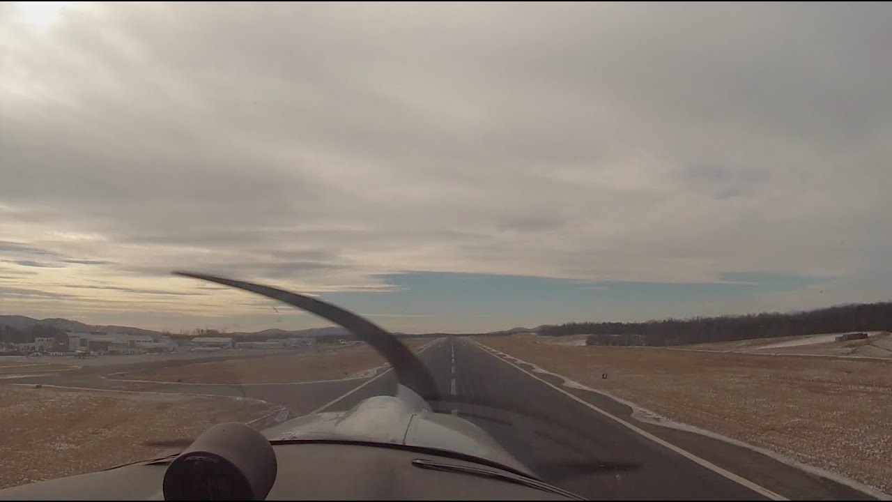 Cockpit Takeoff Charlottesville KCHO - Tecnam P92 Eaglet N16HV