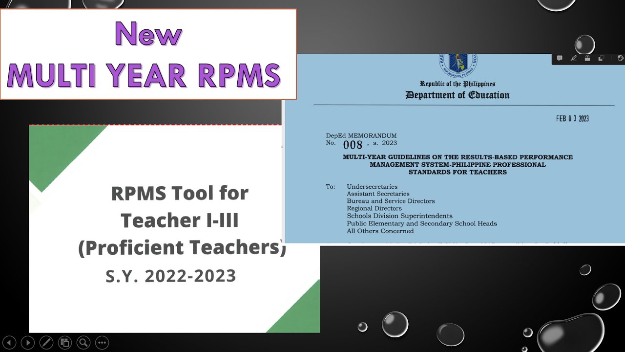 RPMS 2023 #deped #rpms2023 #ipcrf2023 Deped memo no 8 s 2023
