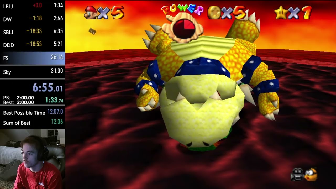 SM64 1 Star Speedrun in 11:22 (featuring Crack Slide)