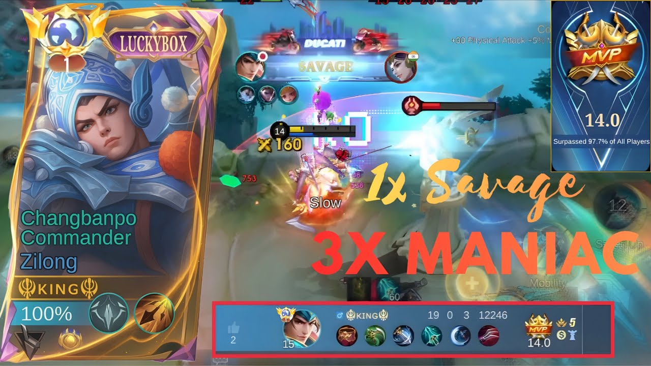 ZILONG UNSTOPPABLE! 1x SAVAGE + 3x MANIAC | CRAZY DAMAGE & SPEED | MLBB Gameplay Highlights 🔥