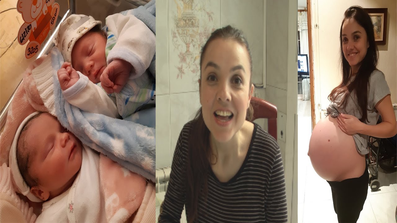 37 SEMANAS de embarazo gemelar.  Parto y postparto de MELLIZOS.