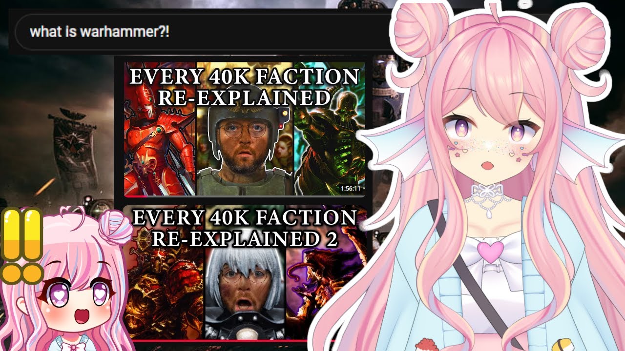 Pink Fish Vtuber REACTS to Bricky's Every Warhammer 40k Faction re-explained!