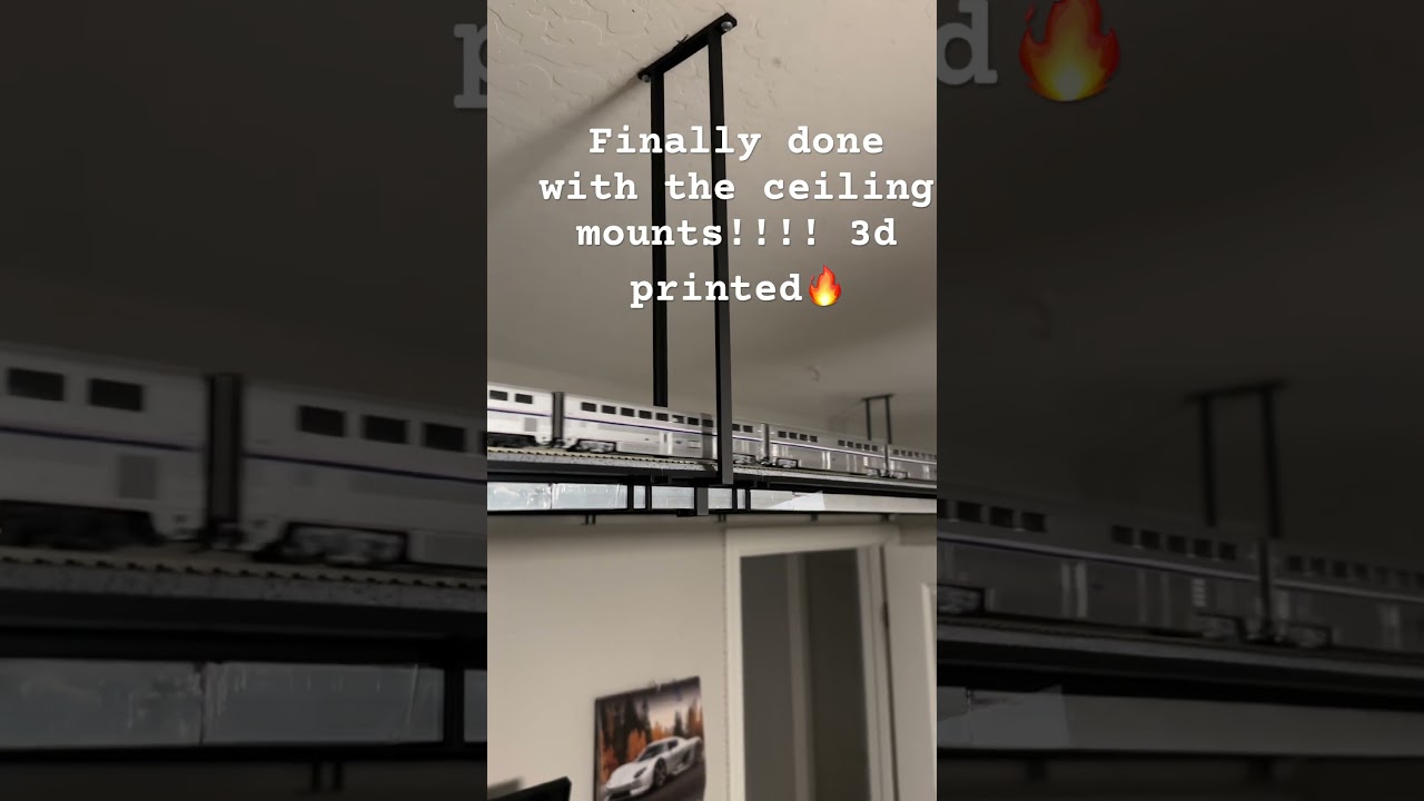 Custom 3d printed n scale ceiling mounts!