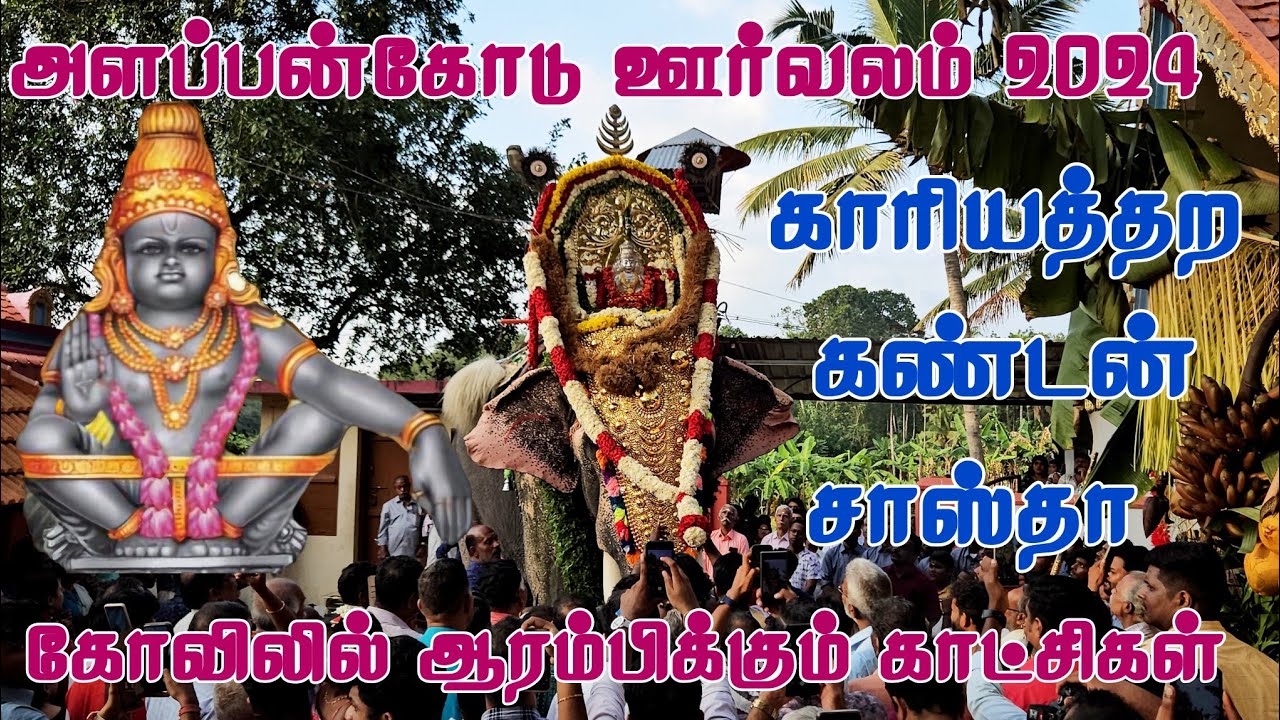 அளப்பன்கோடு ஊர்வலம் அண்டுகோடு காரியத்தற கண்டன் சாஸ்தா கோவிலில் இருந்து ஆரம்பிக்கும் காட்சிகள் 2024
