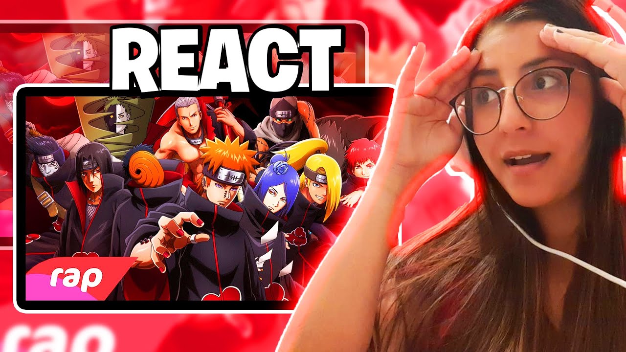 MINHA IRMÃ REAGINDO ao RAP DA AKATSUKI!