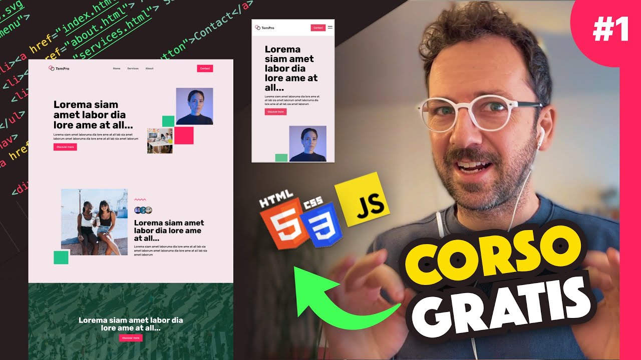 Corso Creazione Siti Web  - 1 Intro e Strumenti (Tutorial Html, Css, JS)
