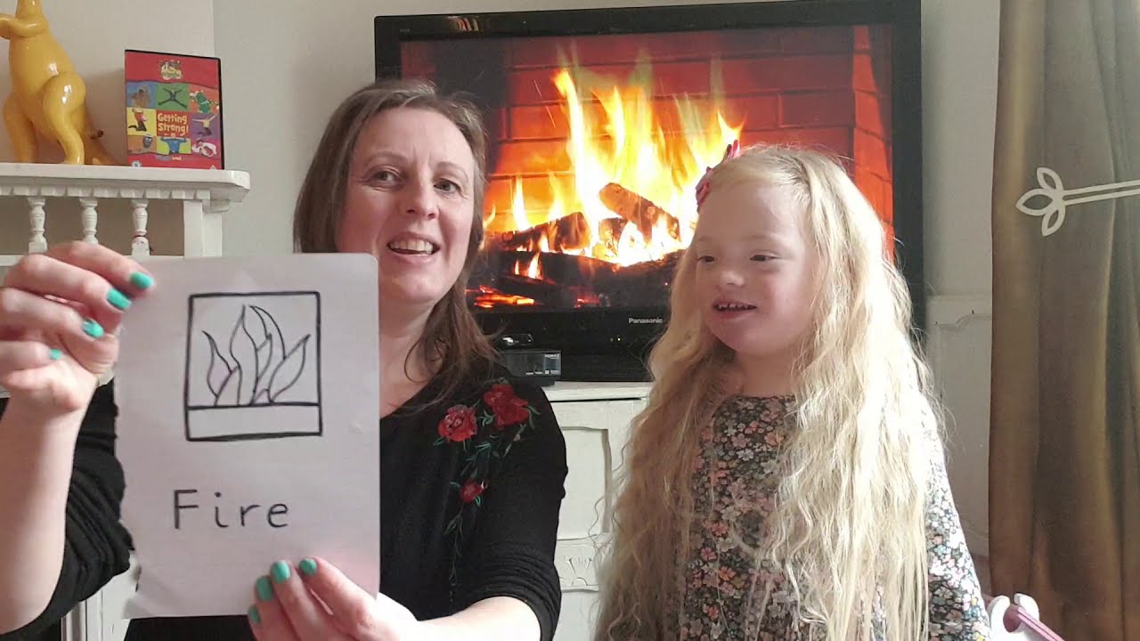Makaton for 'Fire' (fireplace) 🔥