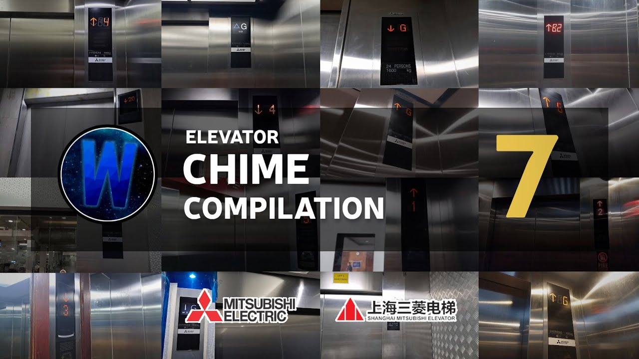 Elevator Chime Compilation 7 - Mitsubishi & Shanghai Mitsubishi