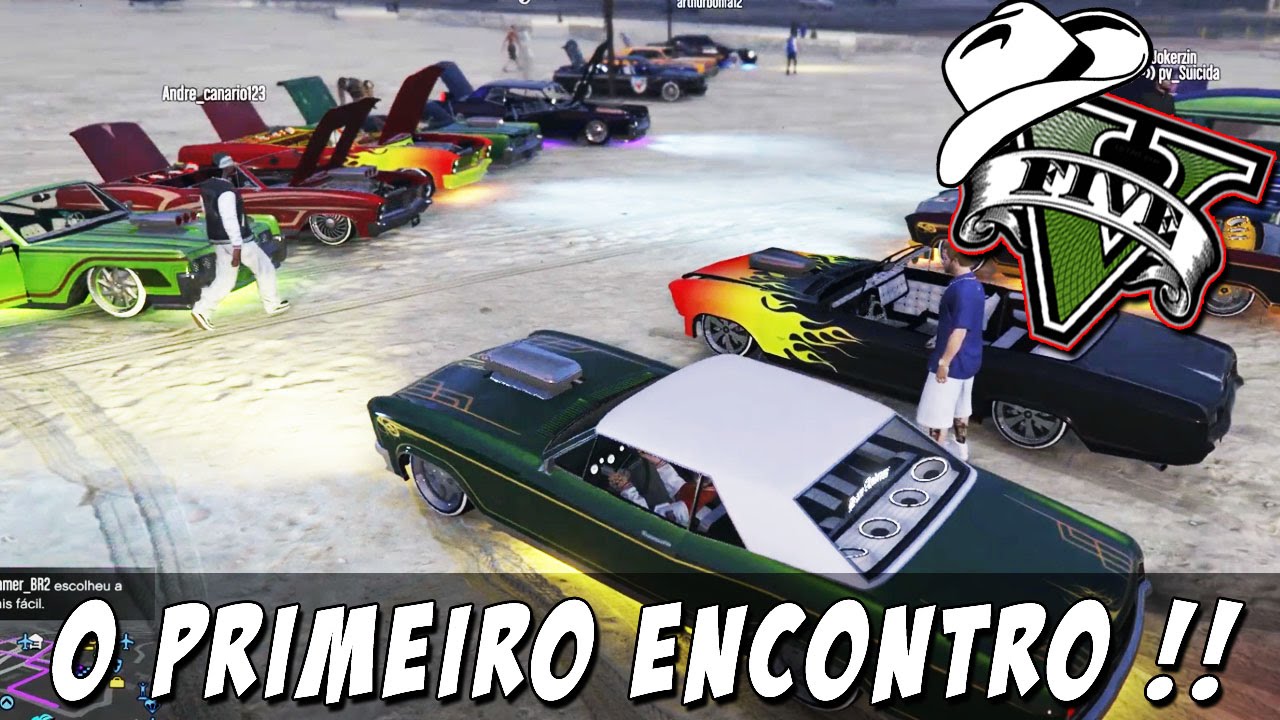 GTA 5 Online (PS4)  - O Primeiro Encontro De Lowriders: BR é BR xD