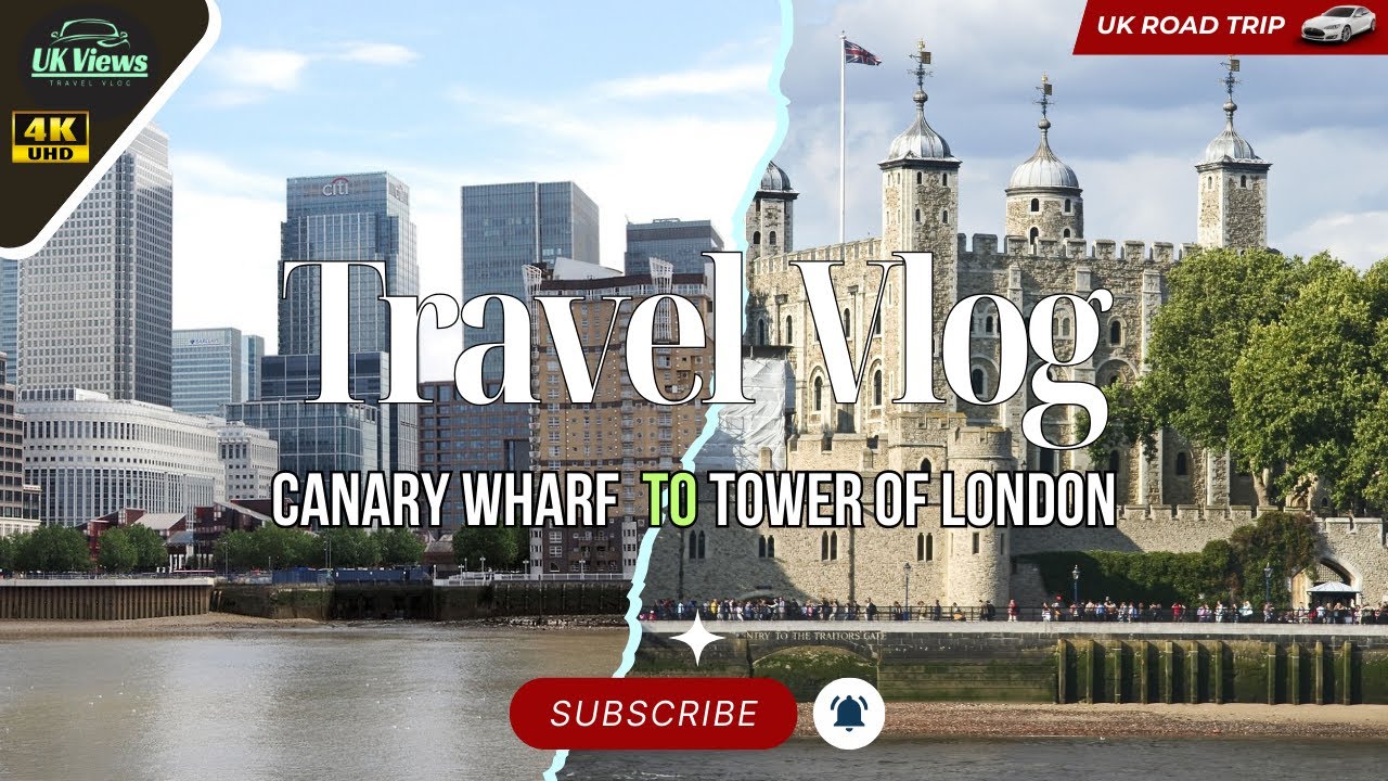 UK 🇬🇧 | Canary Wharf to Tower of London Drive Vlog // London UK
