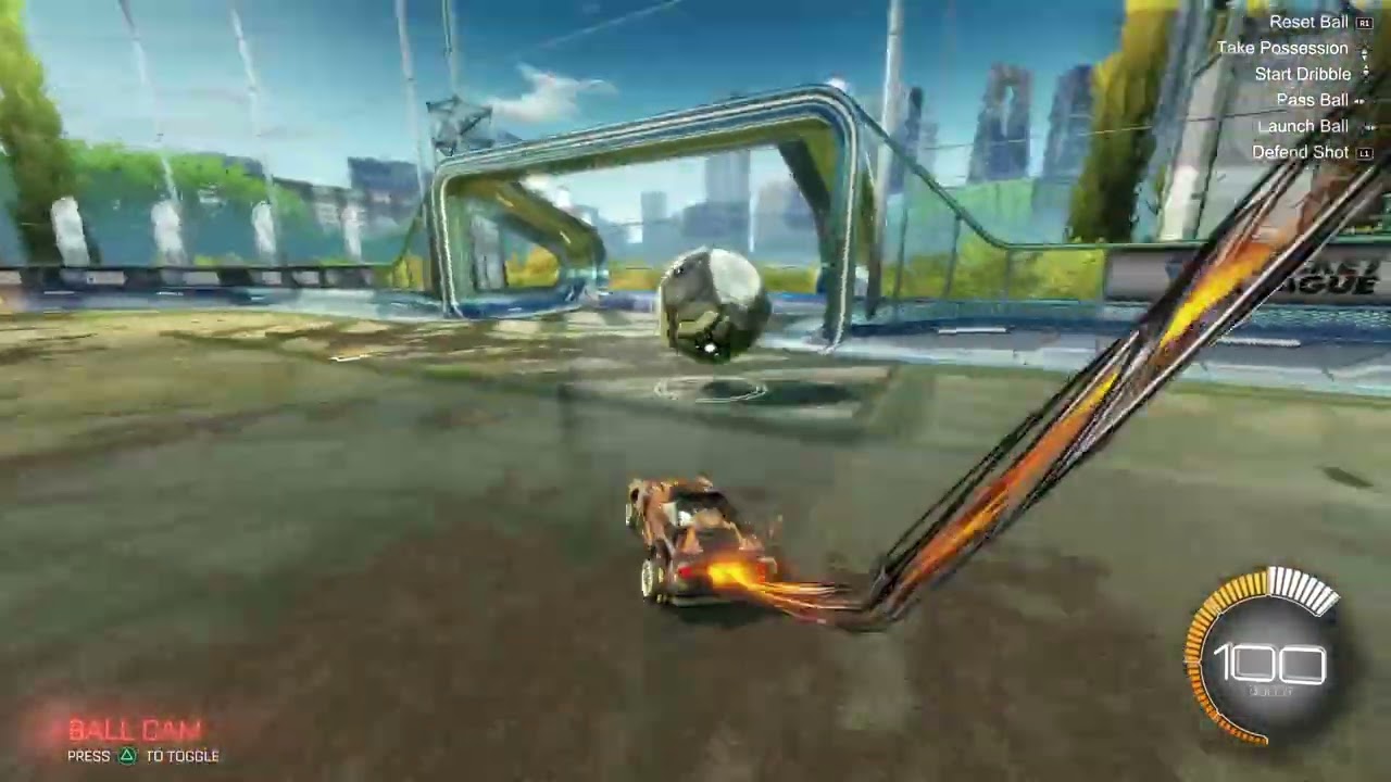 playing rocket league