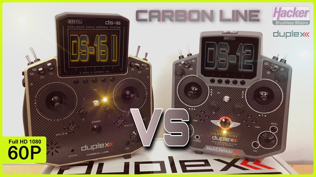 JETI DS-16 II VS JETI DS-12 | VERGLEICH DER CARBON EDITION IN AUSSTATTUNG UND FUNKTIONEN