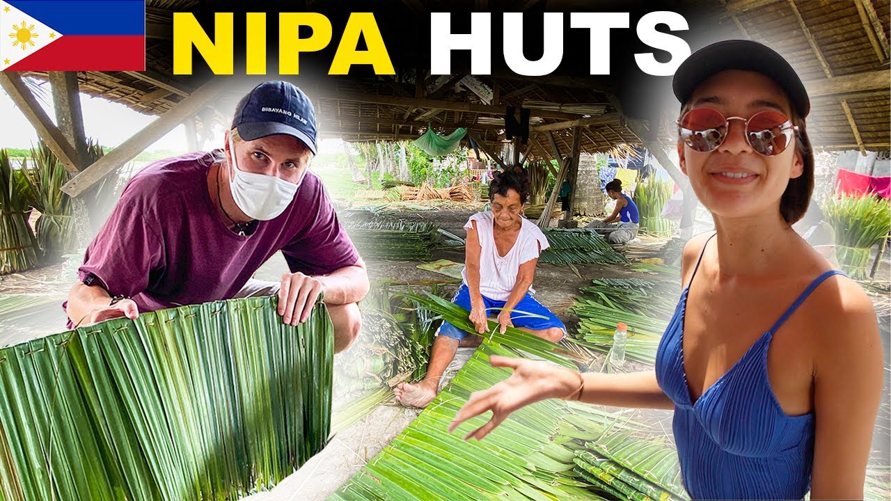 AMERICANS First Time MAKING NIPA HUTS 🇵🇭 Tanjay Philippines