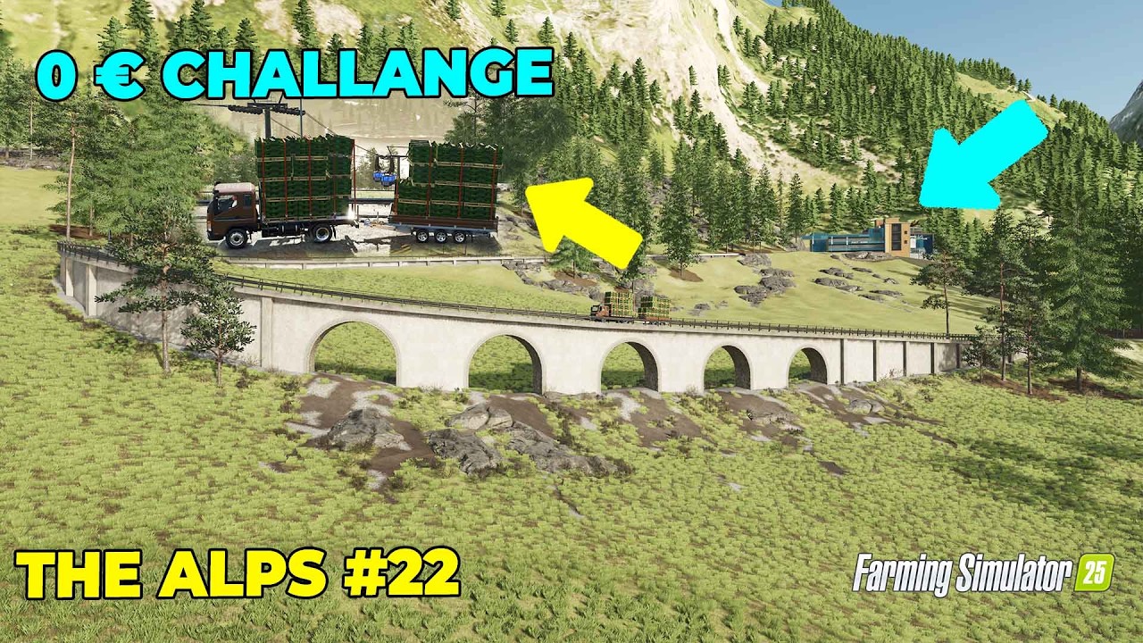 Elektrik Direğine Asıldık!  47.000€’luk Marul Satışı! | FS25 The Alps 0€ Challenge #22