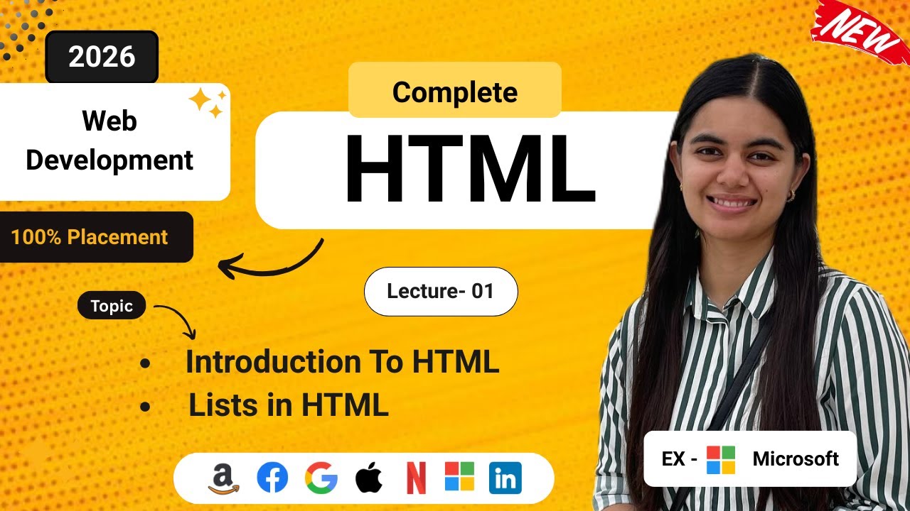 HTML Lists Explained | Ordered, Unordered & Description Lists | Delta Web Dev Course