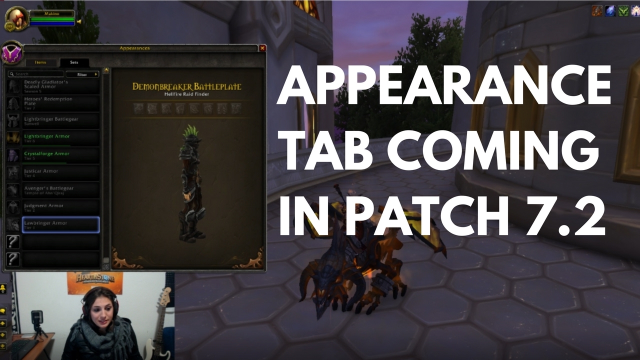 New Transmog/Appearance Tab Coming in WoW Patch 7.2