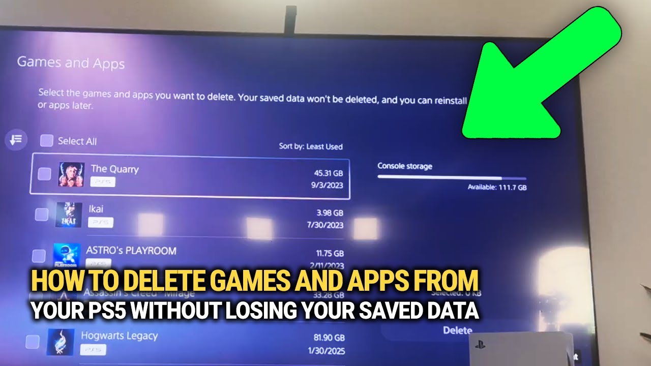 How to Delete Games and Apps from Your PS5 Without Losing Your Saved Data: Quick Guide!