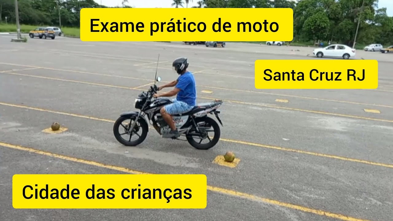 #Exame prático de moto  Cidade das crianças  Santa Cruz RJ