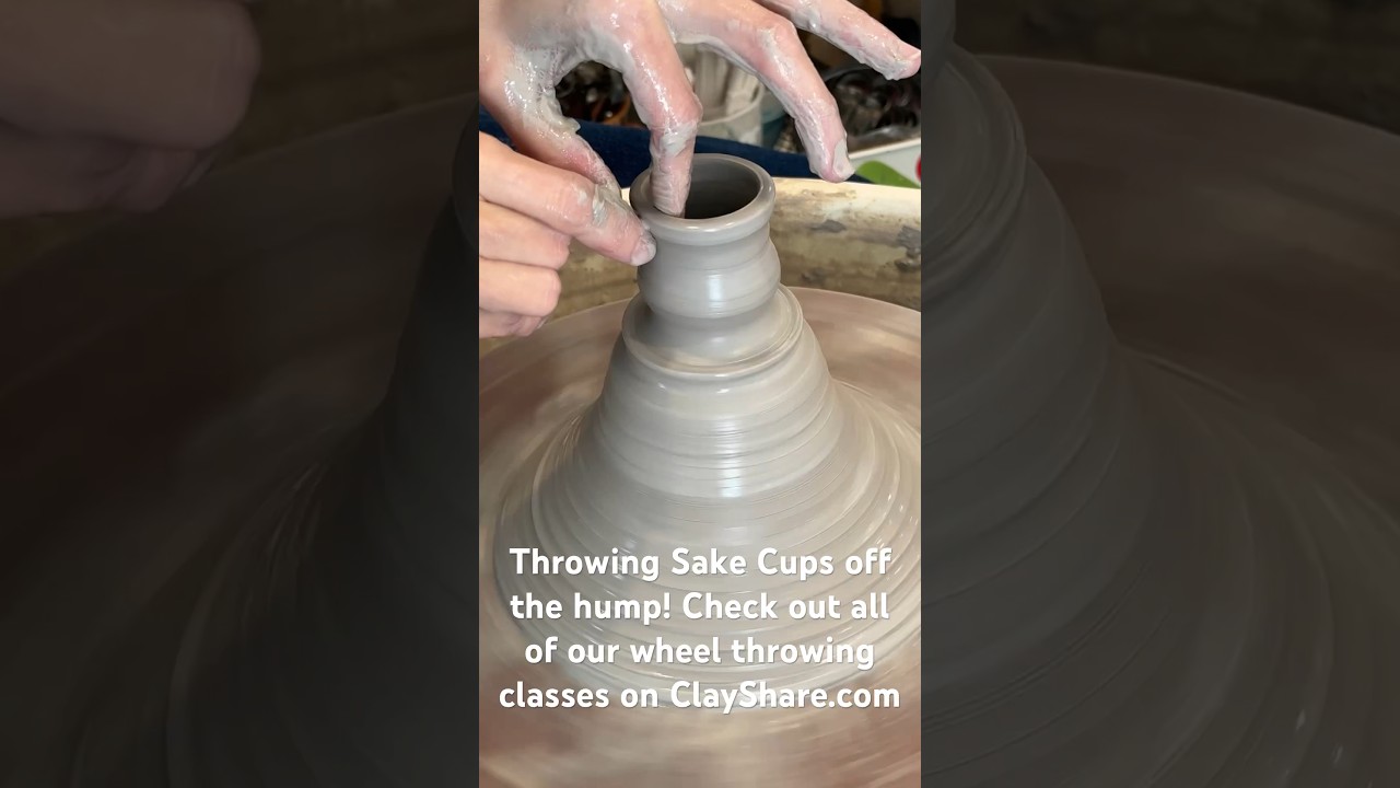 Throwing Sake cups off the hump. Download the ClayShare app and learn how to throw pottery.