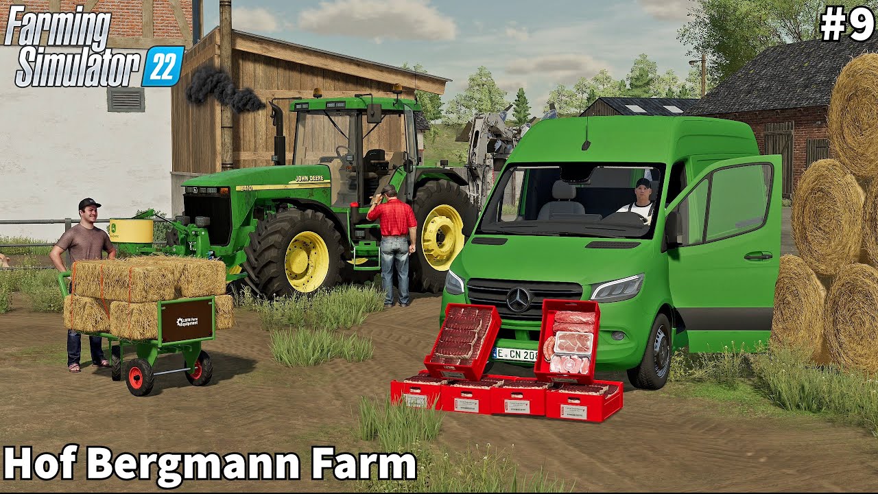 Кормление животных, уборка конюшен, продажа говядины и коз/овец. Встреча фермеров │Хоф Бергманн│F...
