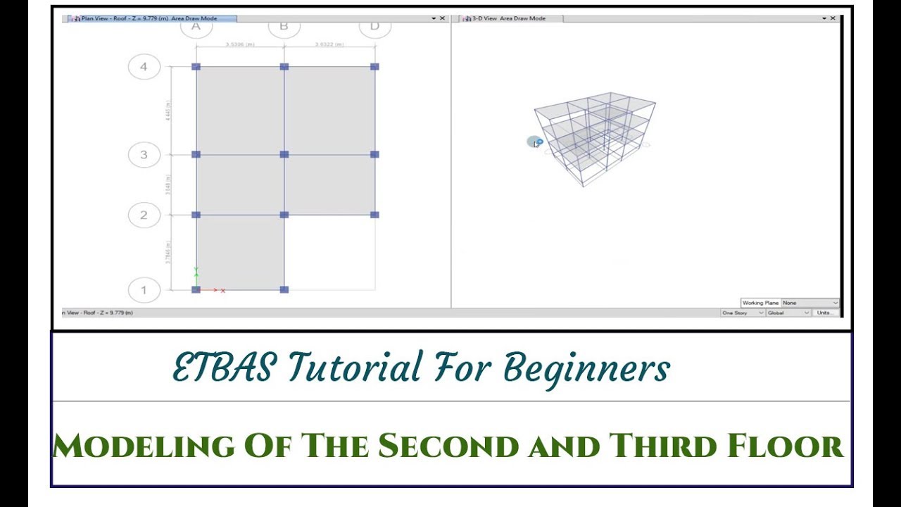 ETABS Tutorial For Beginners [Chapter 10]: Model Second and Third Floor