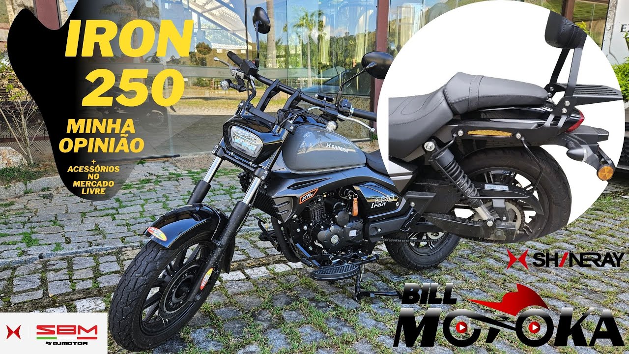 Iron 250 já tem SISSY BAR no ML + várias peças e acessórios SHINERAY + minha opinião sobre a IRON.