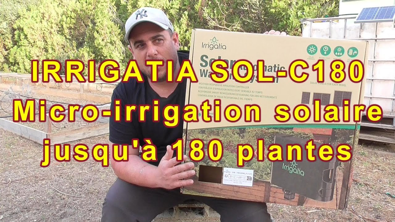 Système Arrosage Goutte à Goutte Solaire 100% Autonome - Jusqu'a 180 Plantes! Irrigatia SOL-C180