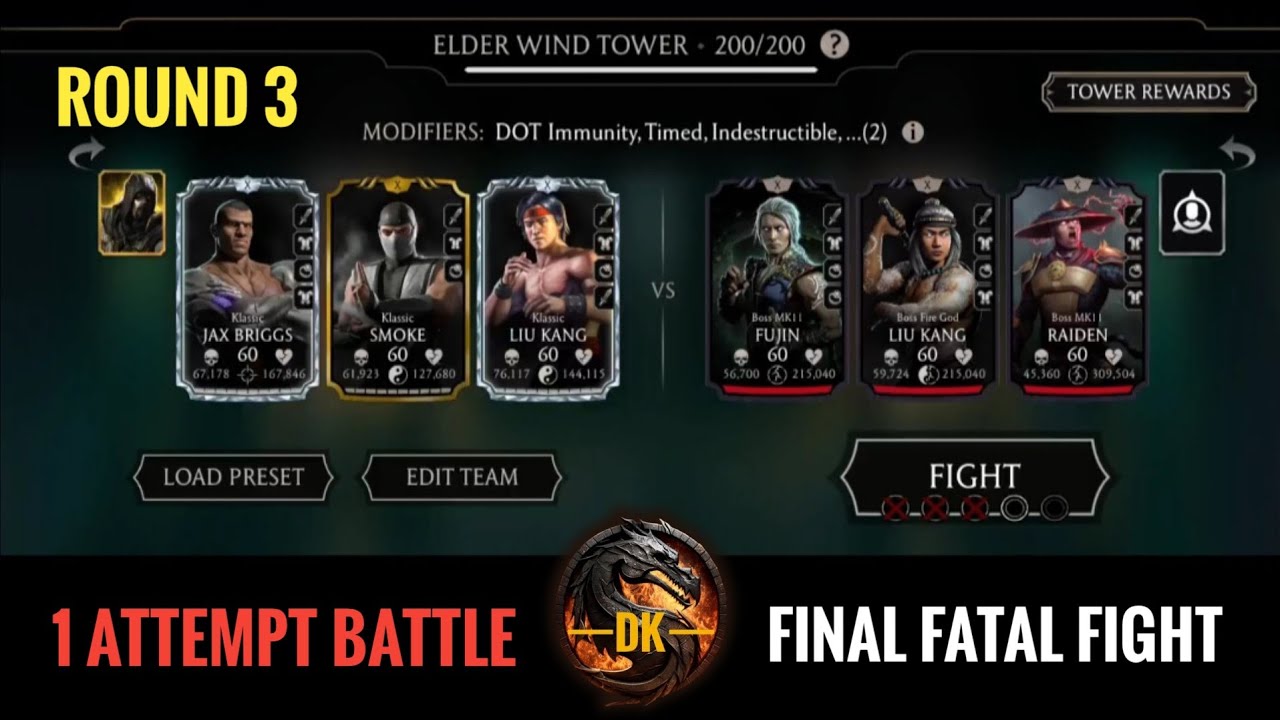 Elder Wind Tower Fatal 200▪️Round 3 🎮 Mortal Kombat Mobile▫️MK Mobile #mortalkombatmobile #mkmobile