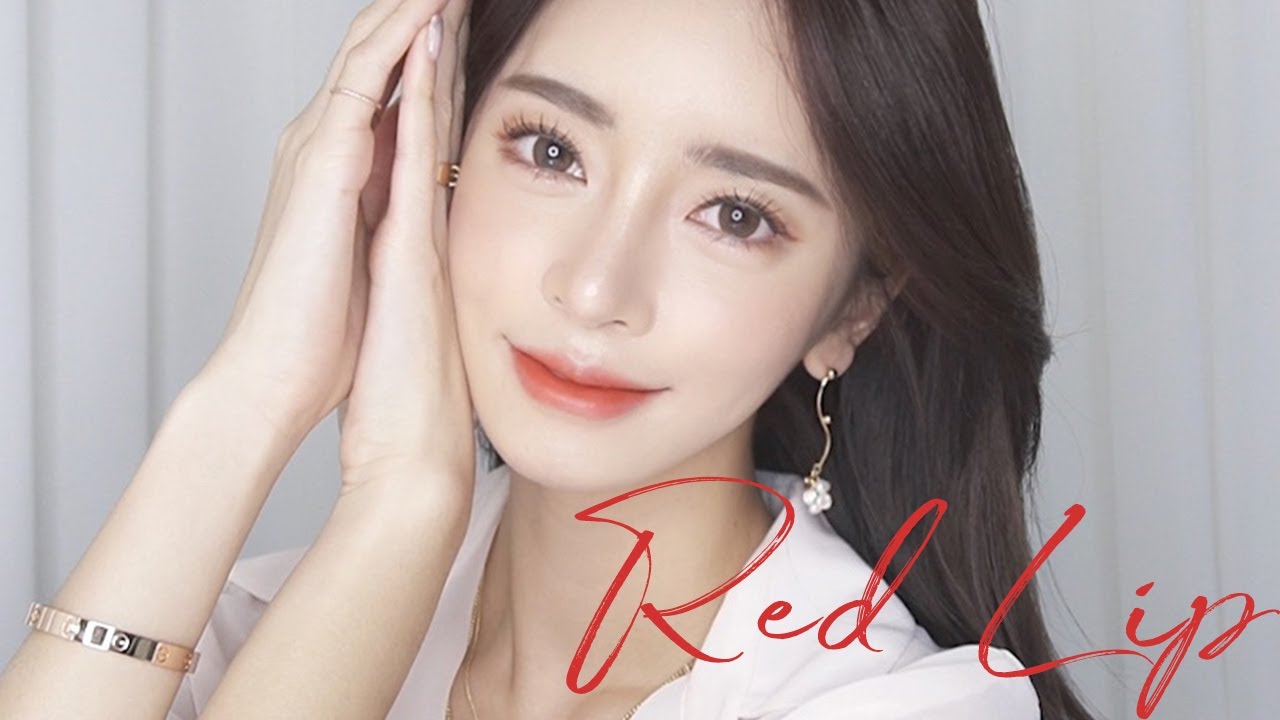 속눈썹을 강조한 레드립 메이크업💄 RED LIP MAKEUP