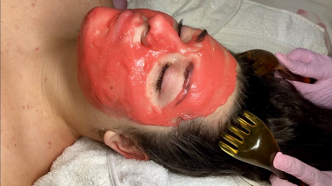 Relaxing Cherry Jelly Mask Facial w/ Gua Sha Comb & Scalp Scratch