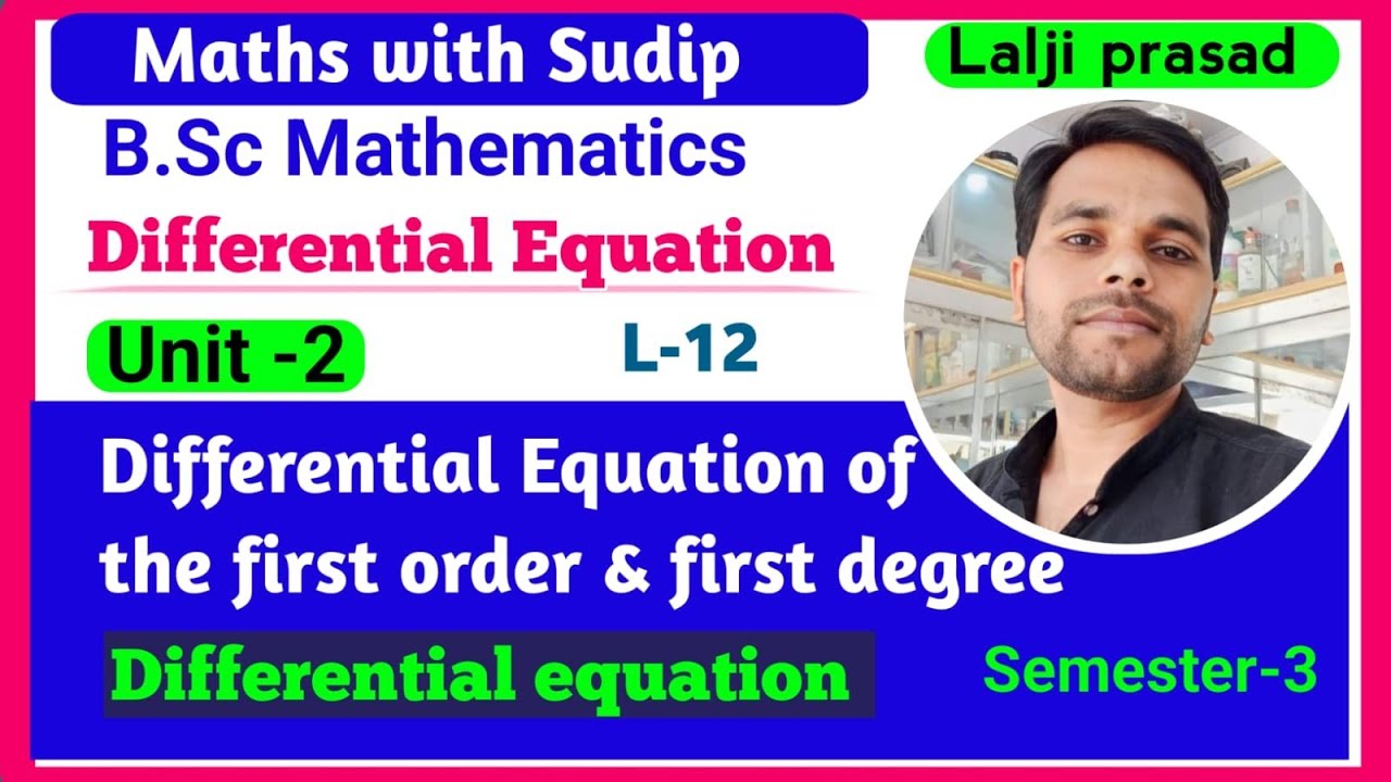 B.sc & Engineering Mathematics / Differential Equation | L-12|@Mathswithsudip 