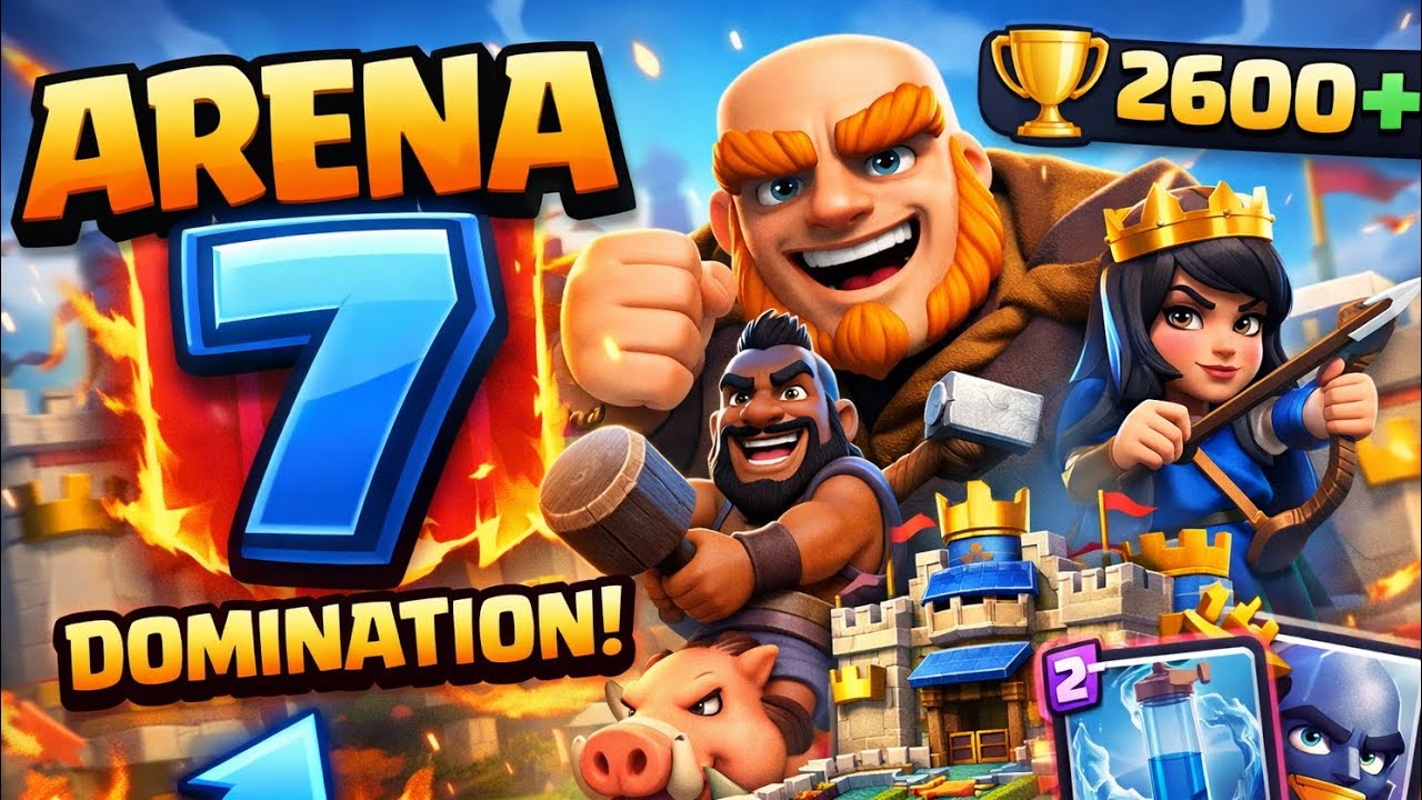 🔥 Arena 7 No-Skill Deck 😂 | Clash Royale