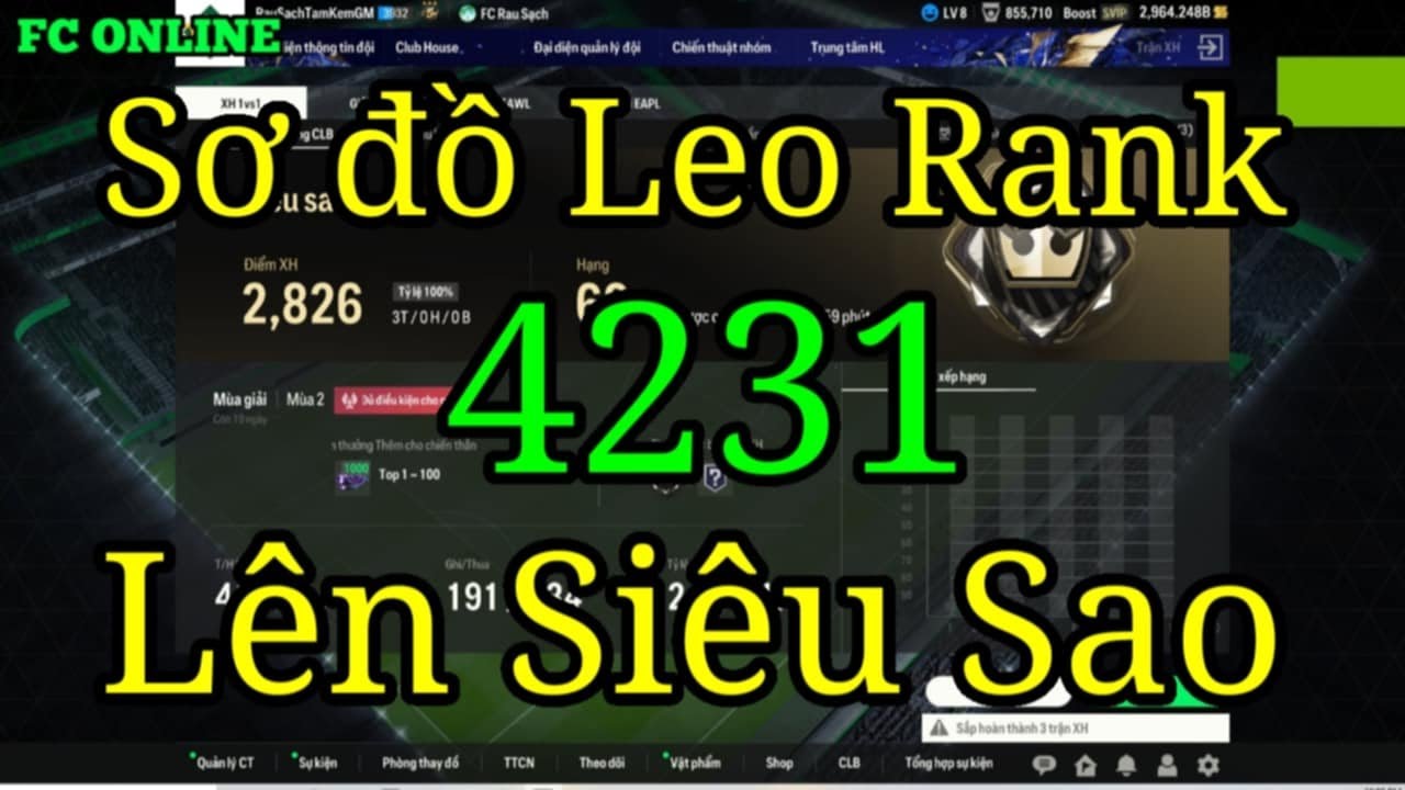 Sơ đồ chiến thuật 4231 Lên Siêu Sao chuẩn Meta mới Nhận Build Team Cày Rank
