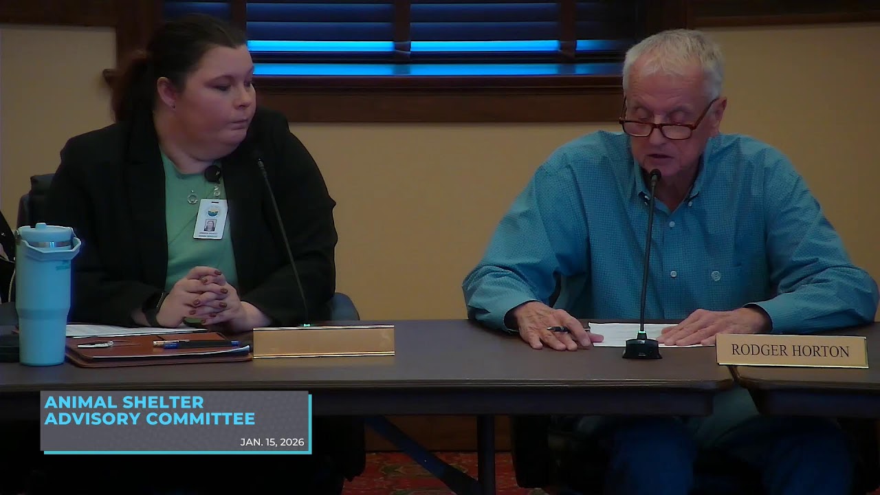 Animal Shelter Advisory Committee LIVE stream 1-15-26