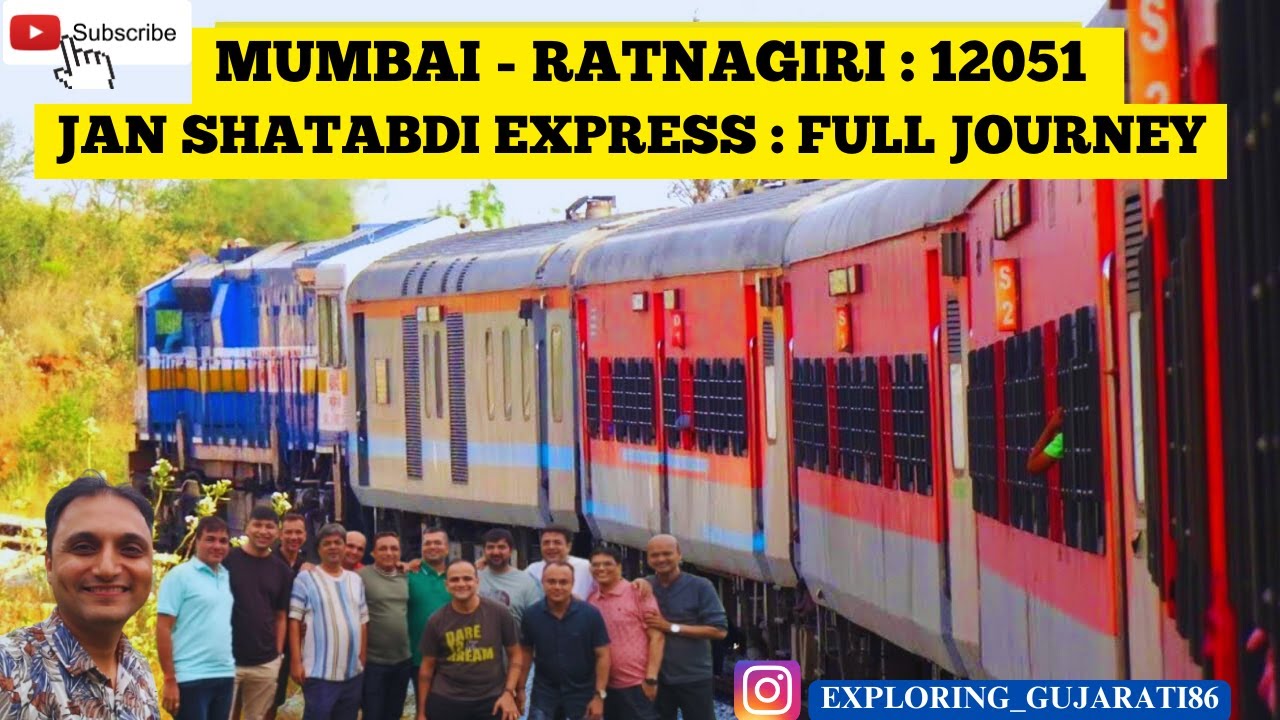 12051 Mumbai Madgaon Jan Shatabdi Express | Mumbai to Ratnagiri | Monsoon in Konkan Railway