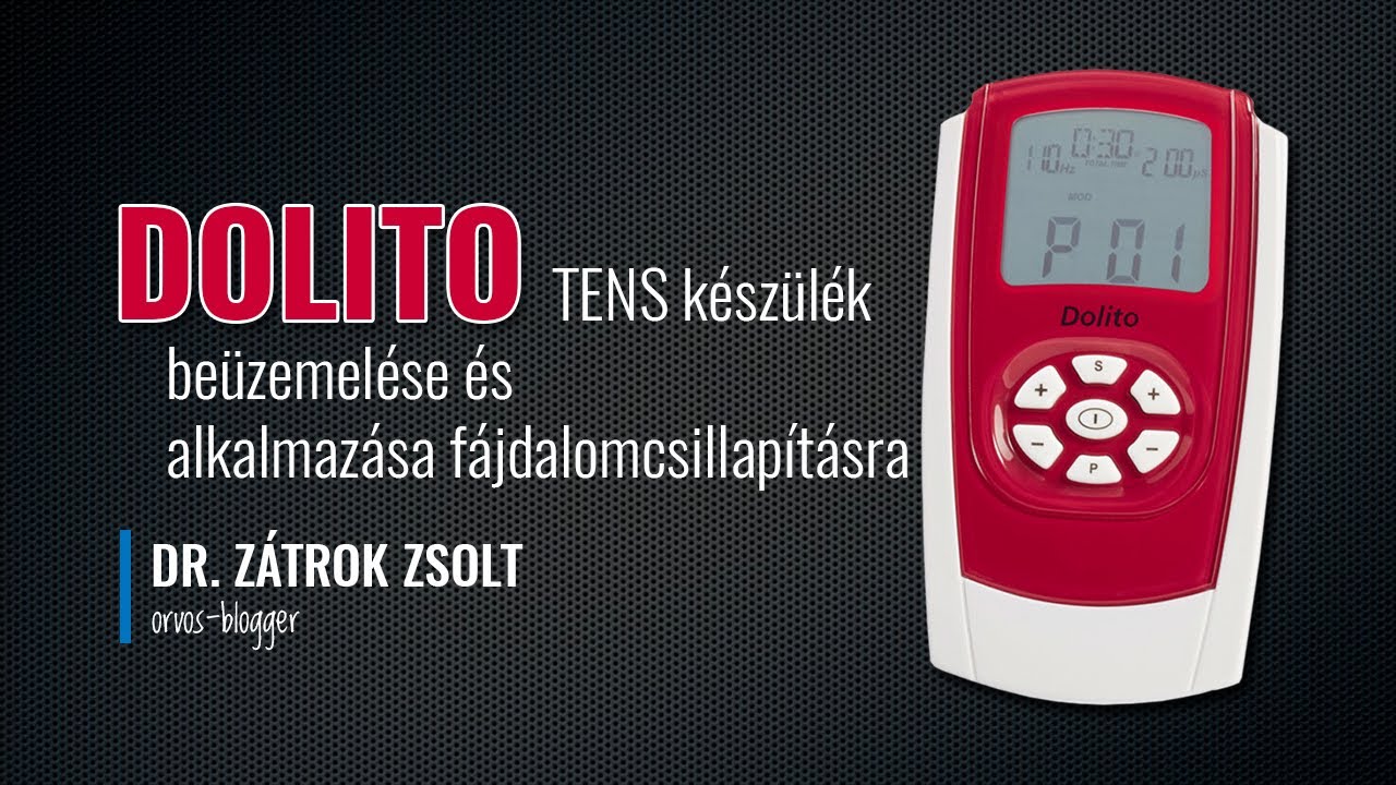 Dolito TENS készülék alkalmazása fájdalomcsillapításra