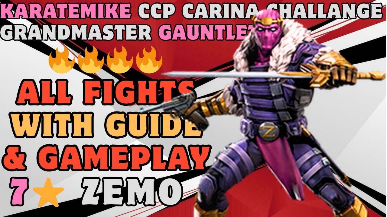 House Of Zemo With 7* Zemo | Karatemike Carina Challange | All Fights Guide | Mcoc