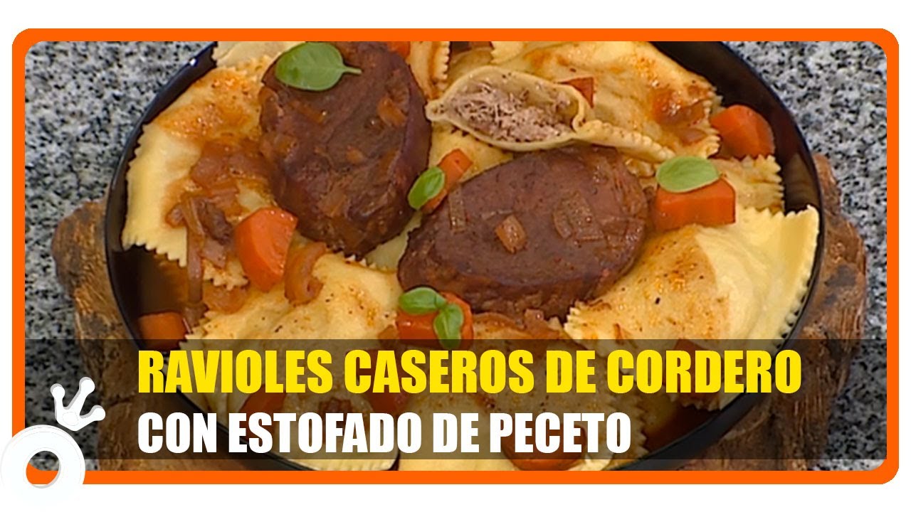 Ravioles caseros de cordero con estofado de peceto Recetas de Dante Enriquez