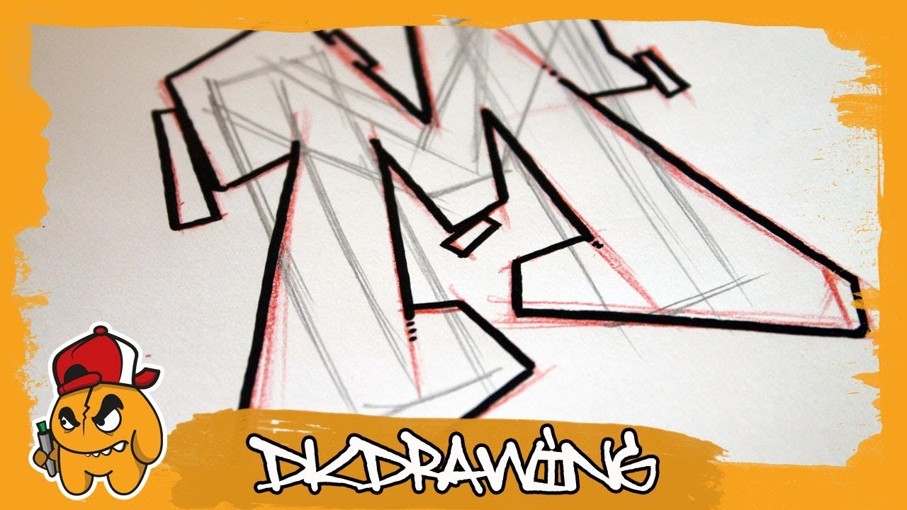 Graffiti Tutorial for beginners - How to draw & flow your graffiti letters - Letter M