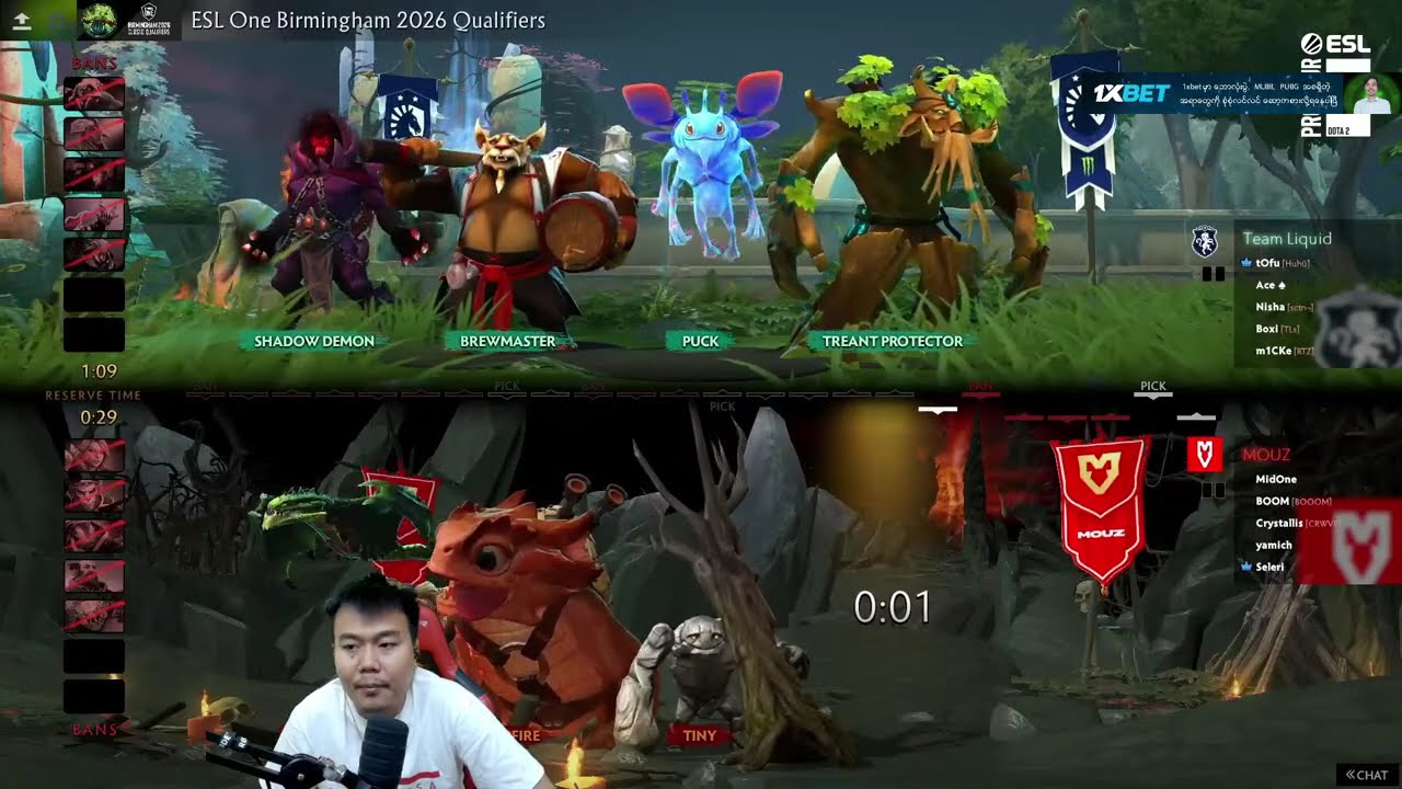 Team Liquid vs MOUZ, Bo3, Lower Bracket Semi Final,ESL One Birmingham 2026: WEU Closed Qualifier