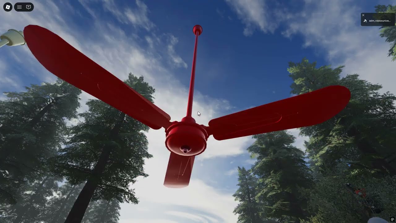 Редкий шатающийся потолочный вентилятор в лесу | Roblox