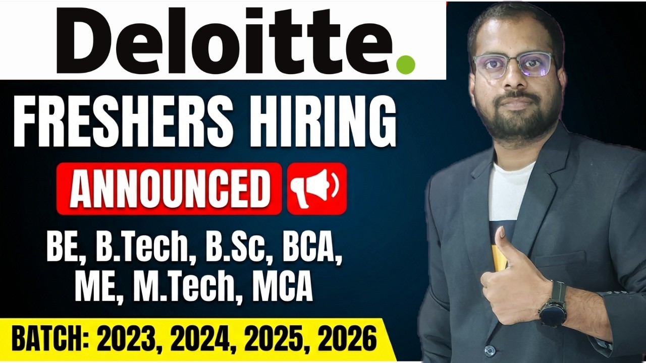Deloitte Freshers Recruitment Drive Announced | GlobalLogic, HCL, Alcon, Infosys Jobs | Register Now