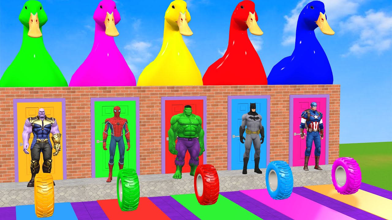 Long Slide Game With Elephant Gorilla Buffalo Hippopotamus Tiger 3d Animal Game Funny 3d Animals