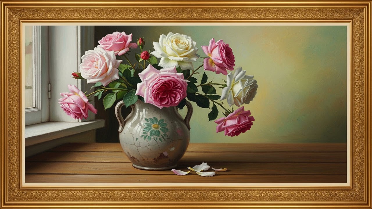 Timeless Floral Painting Artwork | Calm Visual Art Experience