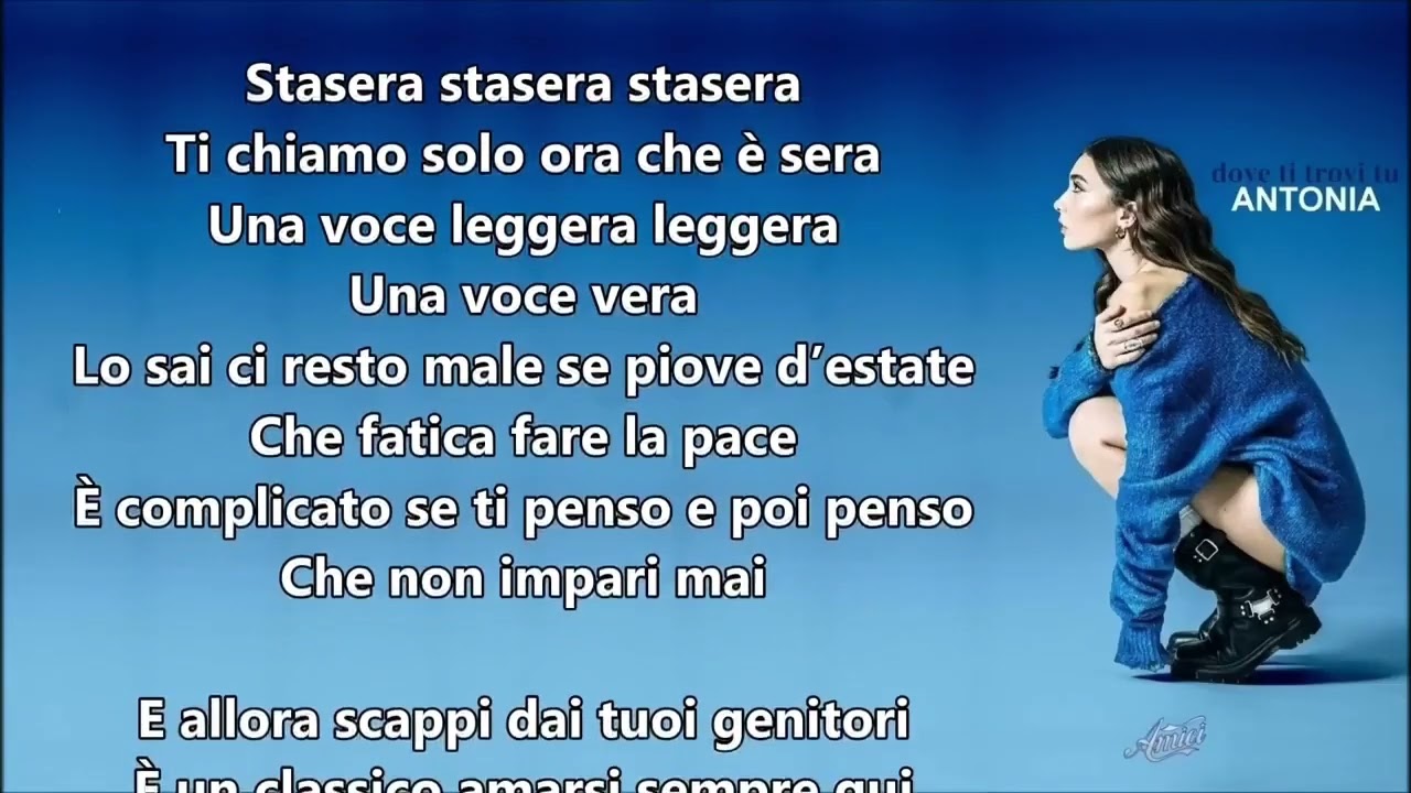 Dove ti trovi tu Antonia karaoke