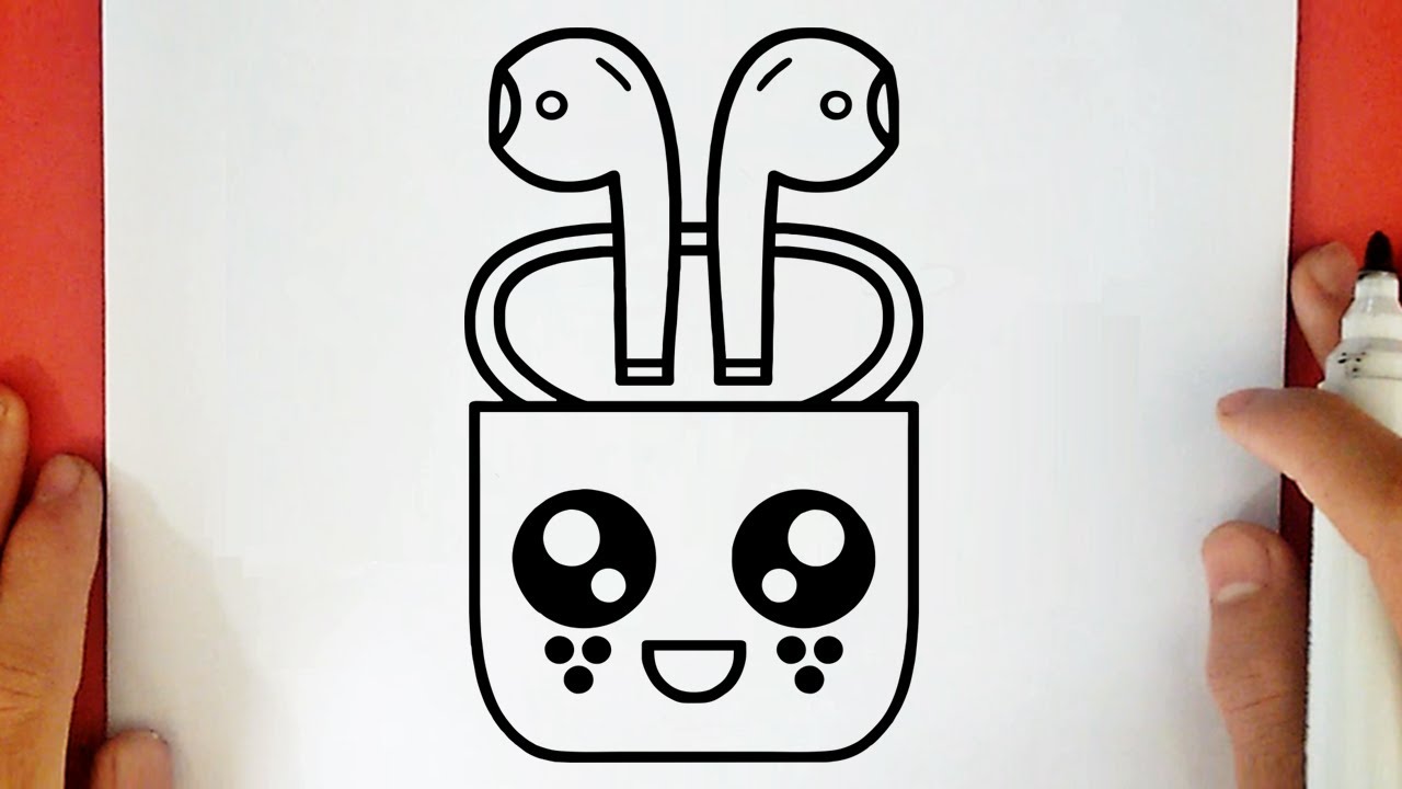 COME DISEGNARE UN AIRPODS DELLA APPLE KAWAII
