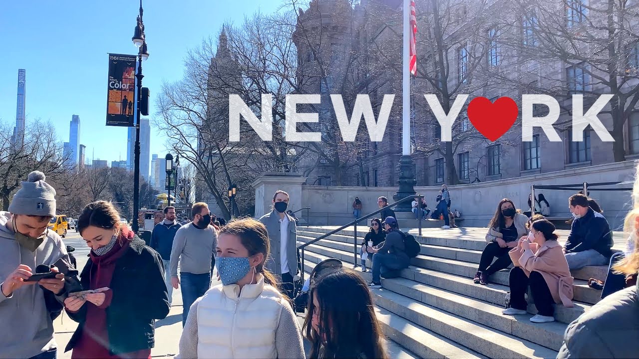 [4K] 🇺🇸NYC Spring Walk/Upper West Side, Manhattan/Central Park West (с 81 по 59 St) 20 марта 2021 г.